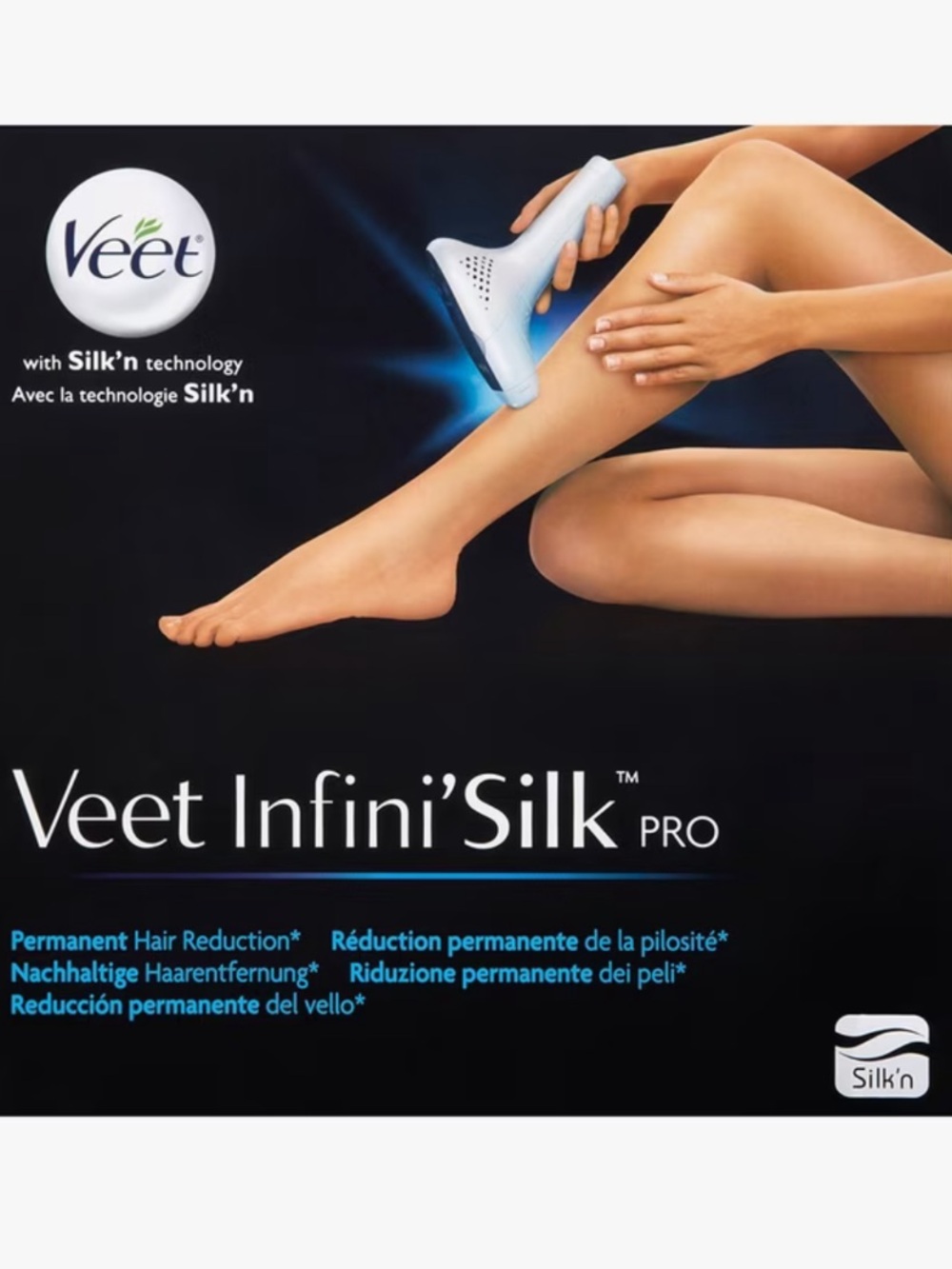 Infini'Silk Pro Hair Reduction Device - White & Light Blue